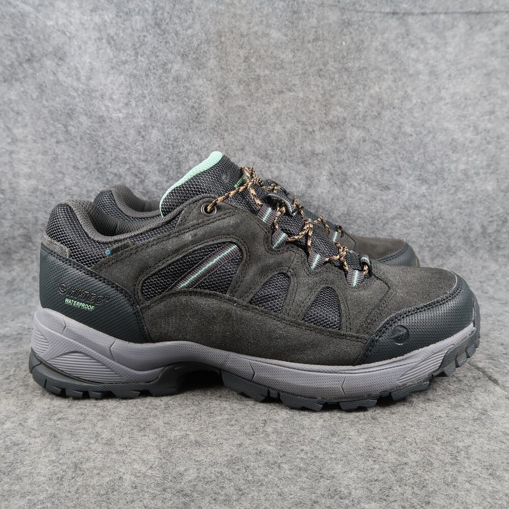 Hi Tec Shoes Womens 8.5 Hiking Boots Waterproof Leather Lace up Trail Outdoor